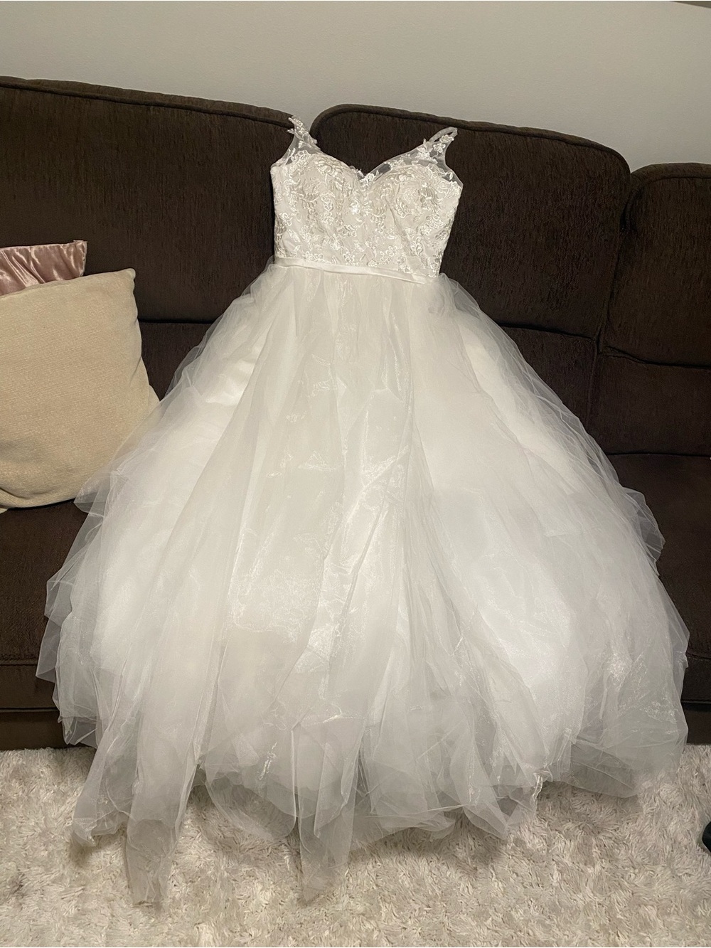 White Lace wedding dress or Bodice Ball Gown
